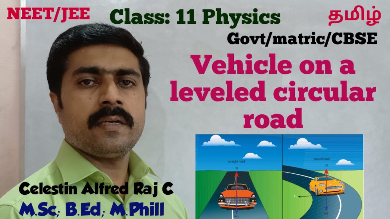 Vehicle on a leveled circular road|laws of motion|Unit 3|11 Physics|Tamil|sky physics