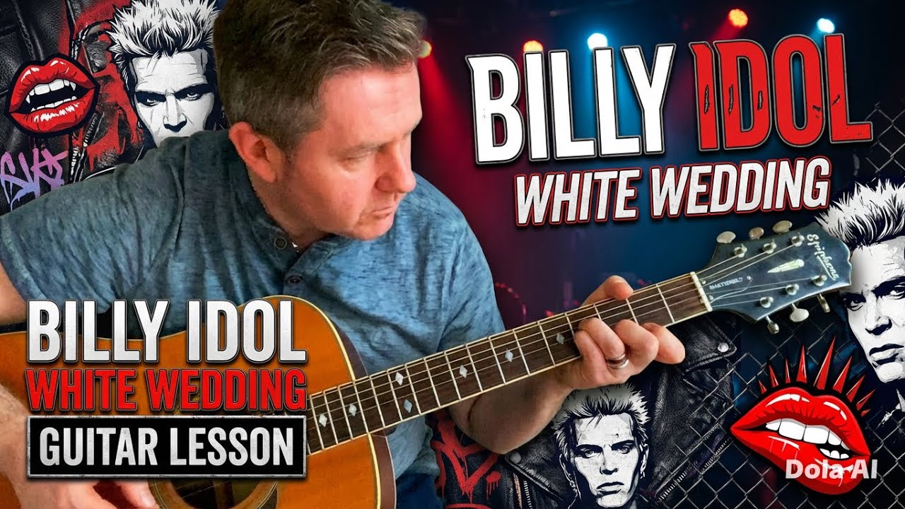 White Wedding - Billy Idol Guitar Lesson (Guitar Tab & Chords) 80s Classic Songs