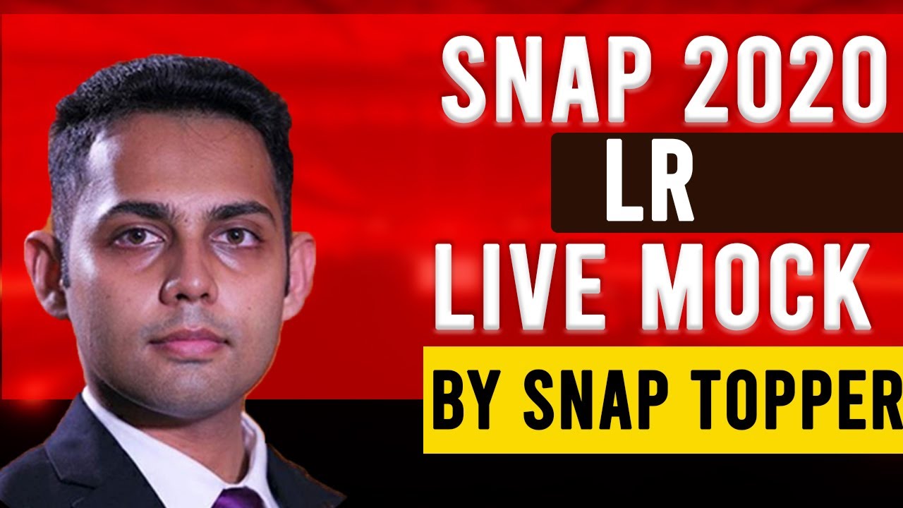 SNAP 2020 CATKing Real Mock Live Logical Reasoning Strategy ft SNAP Topper | How to Save time