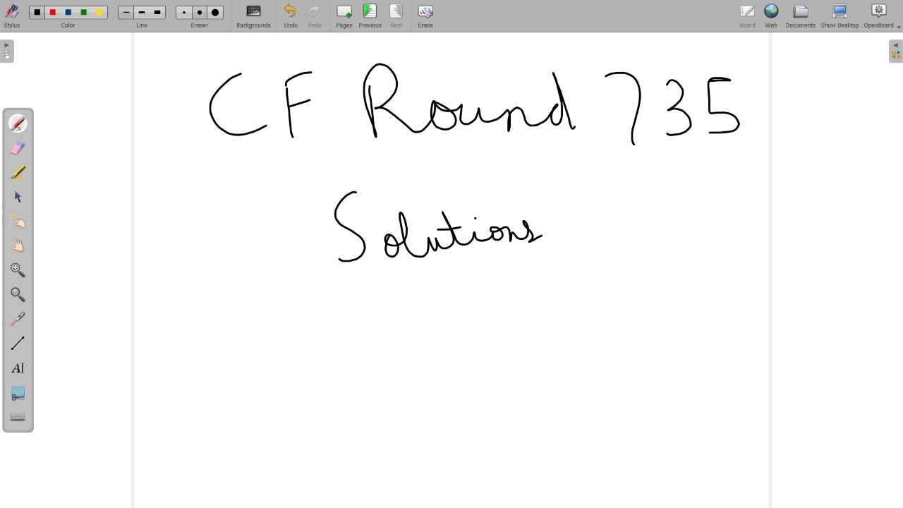 Codeforces Round 735 Solutions