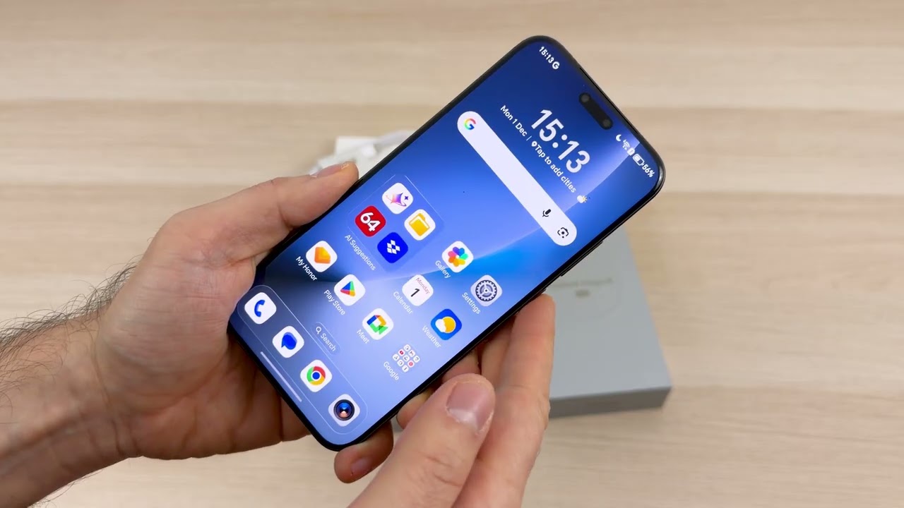 HONOR Magic 8 Pro kicsomagolása; 200 MP-es telefotó kamera és 6000 nites OLED kijelző