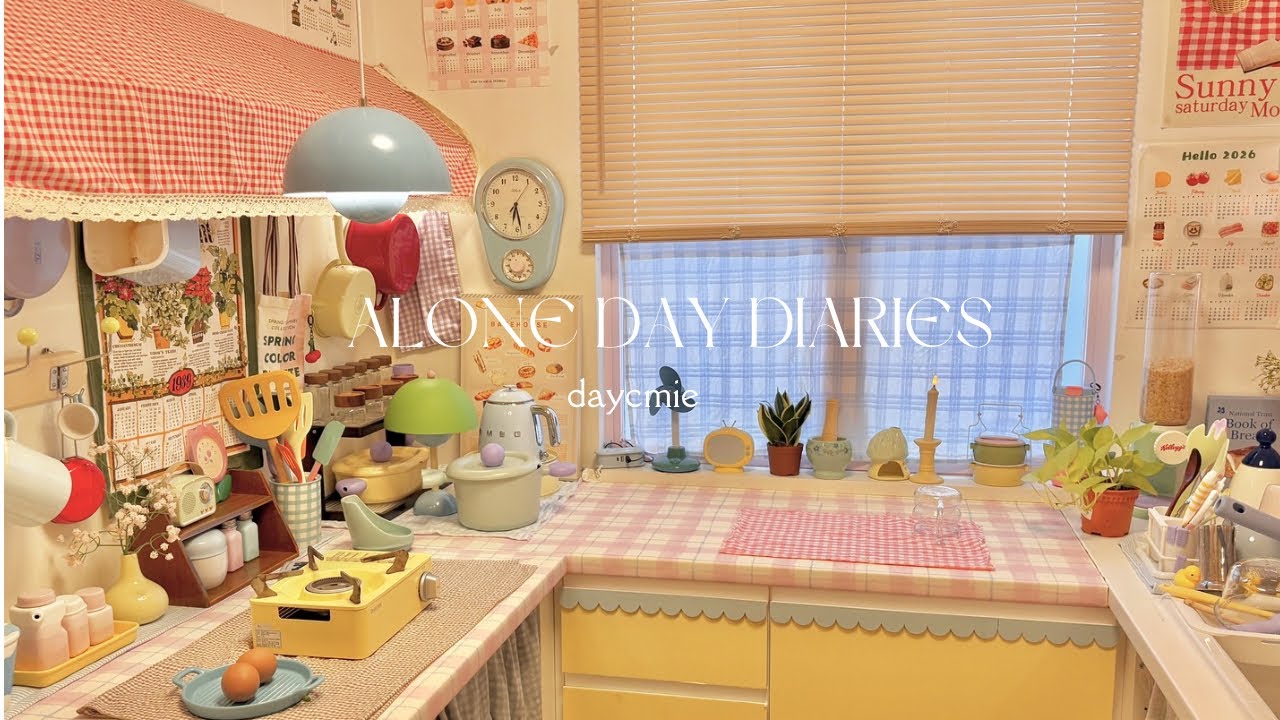 alone day diaries : aesthetic slow cooking 🍳 asmr unboxing 📦🎧 silent vlog