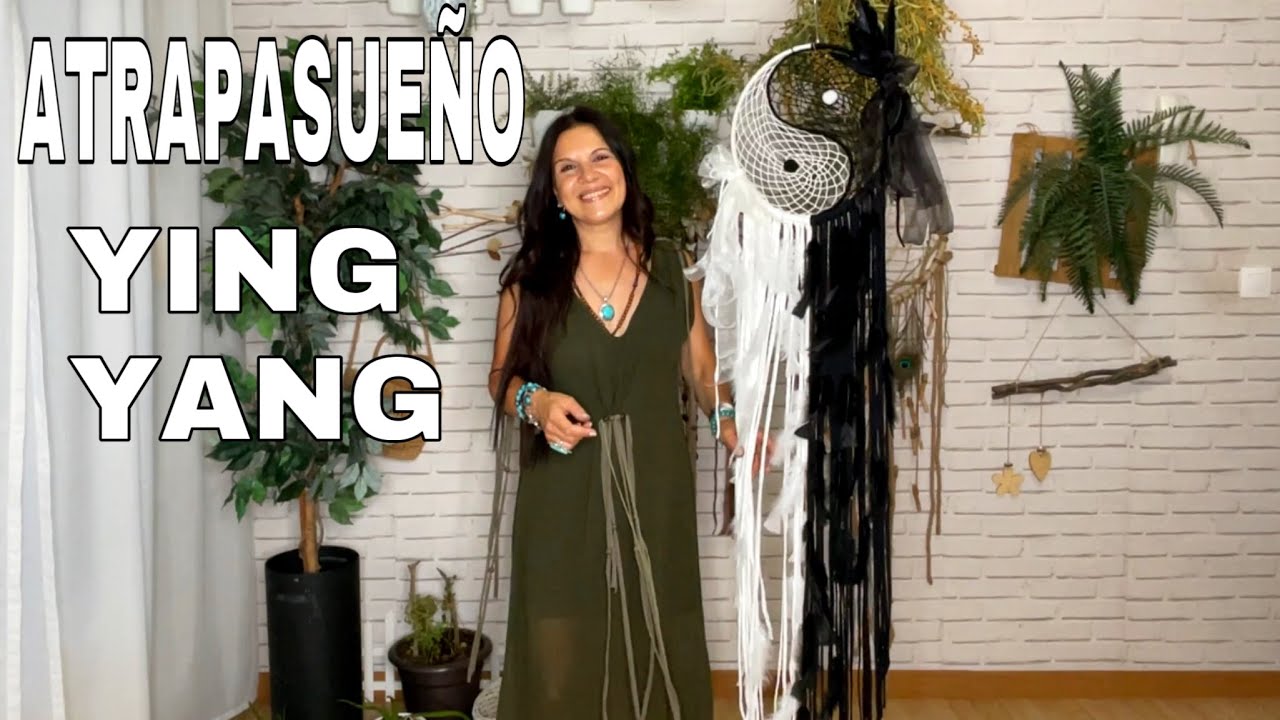 ¡ Hermoso Atrapasueño YING-YANG🤍🖤! ¡Facil y bien explicado!