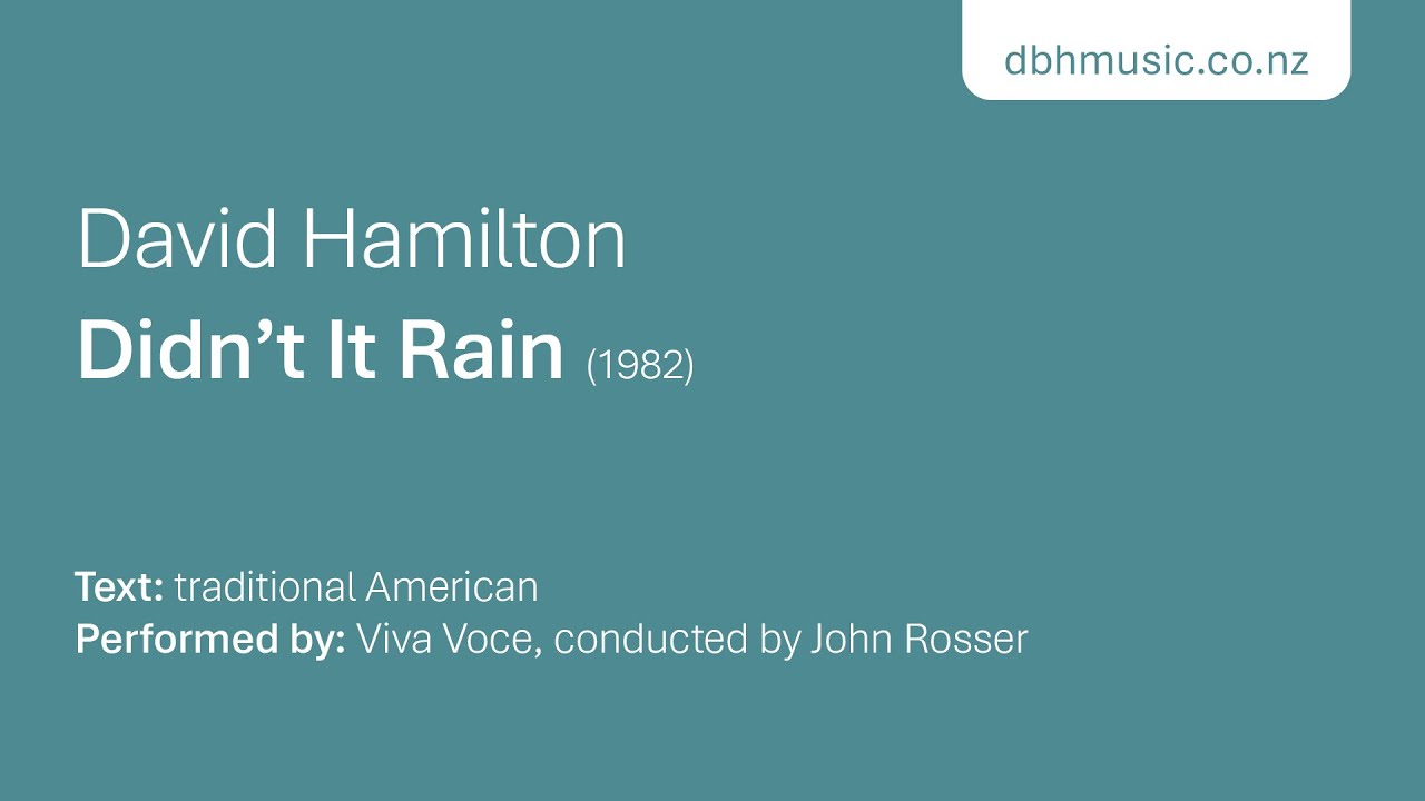 Didn't It Rain – SSATB unaccompanied