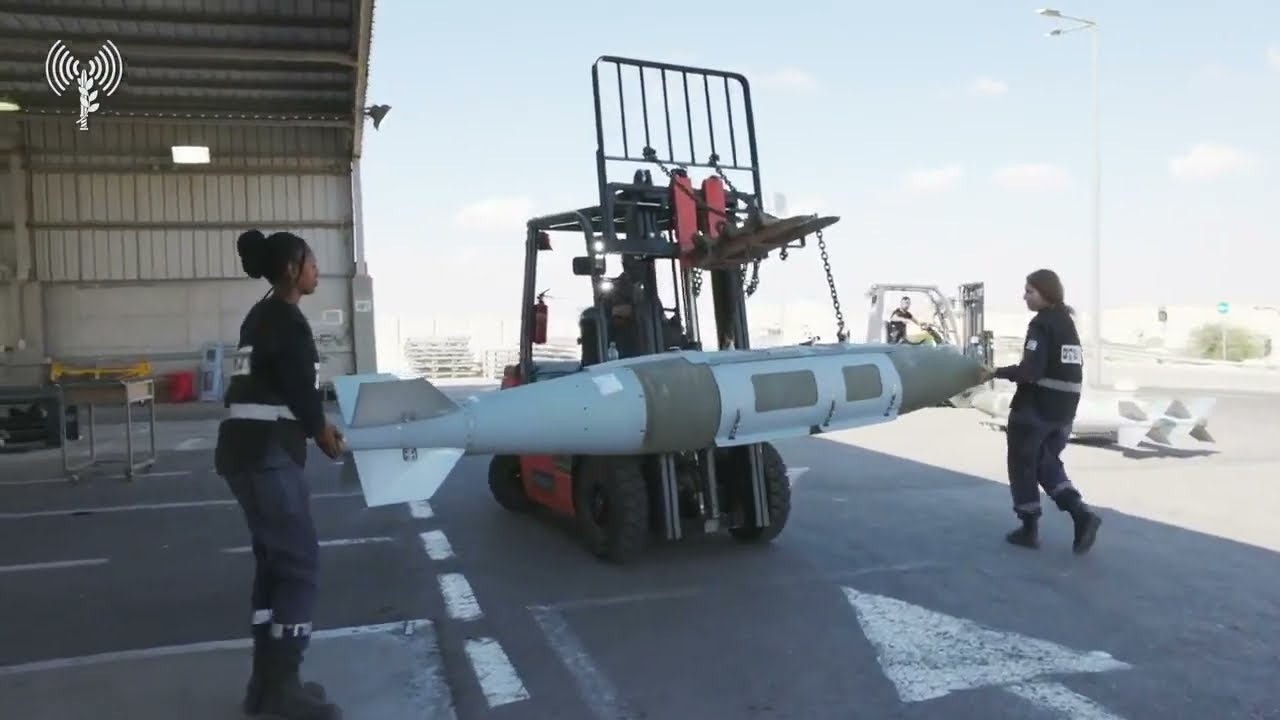 Mk84 bombs assembly with JDAM kits at one of the Israeli Air Force base