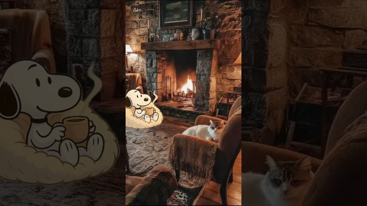 Cozy Jazz Cafe Ambience ☕🎶 | Relaxing Jazz Music for Study, Work & Sleep | Snoopy Jazz Cafe 