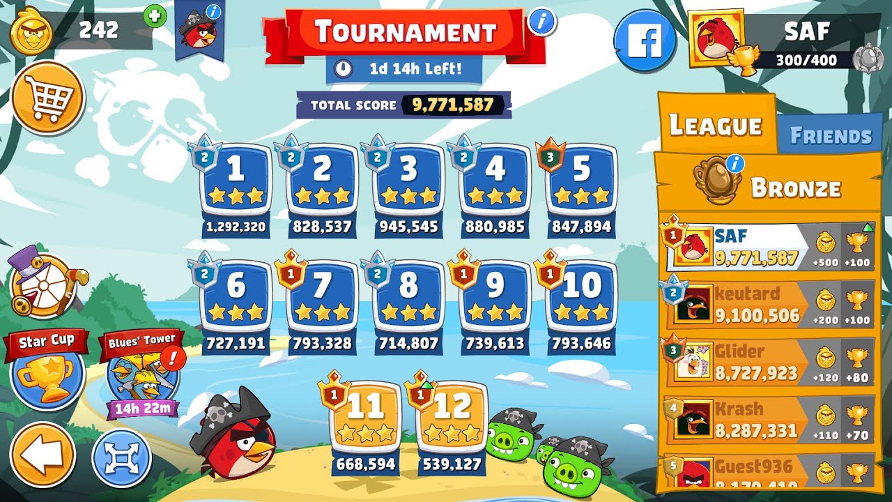 Angry Birds Friends. Tournament (24.02.2024). All levels 3 stars. Passage from Sergey Fetisov