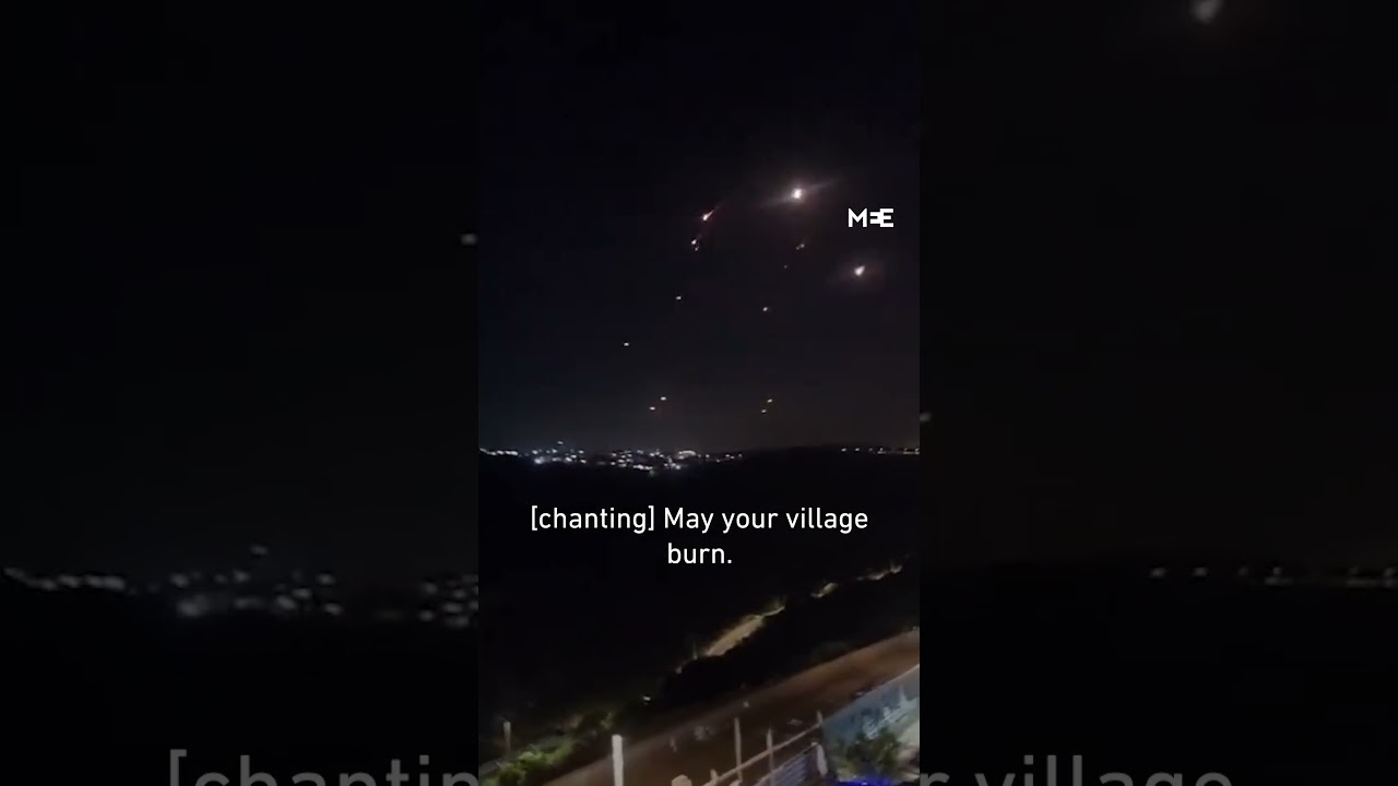 Israeli family cheers as missile falls on Palestinian town