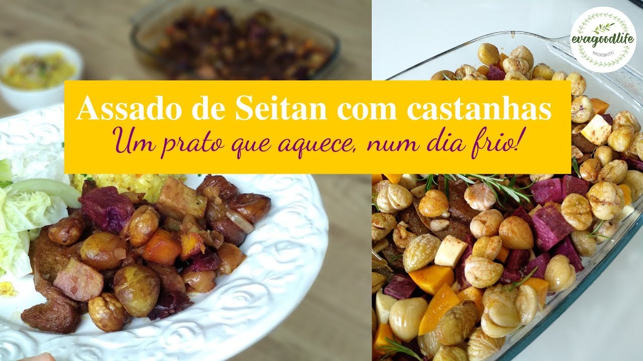Assado de Seitan com Castanhas & Arroz Integral de curcuma| Macrobi&oacute;tica| evagoodlife