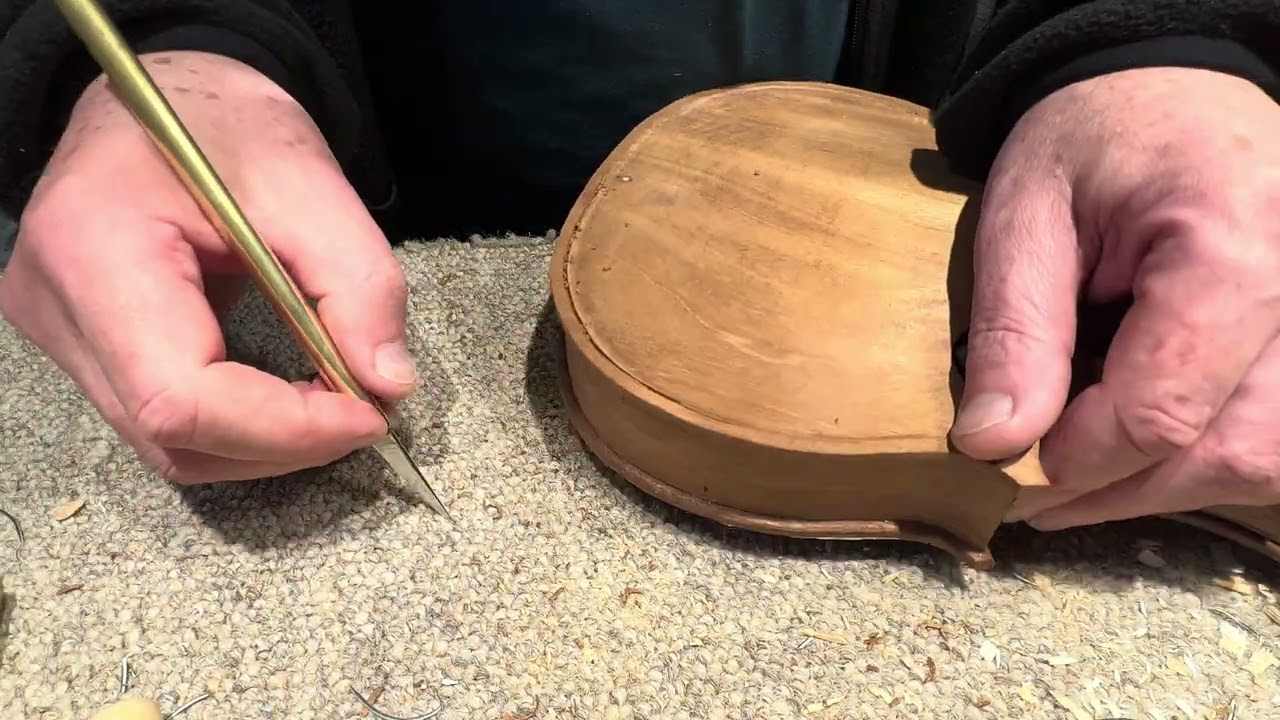 # 111 - Cutting a Purfling Groove in a violin.