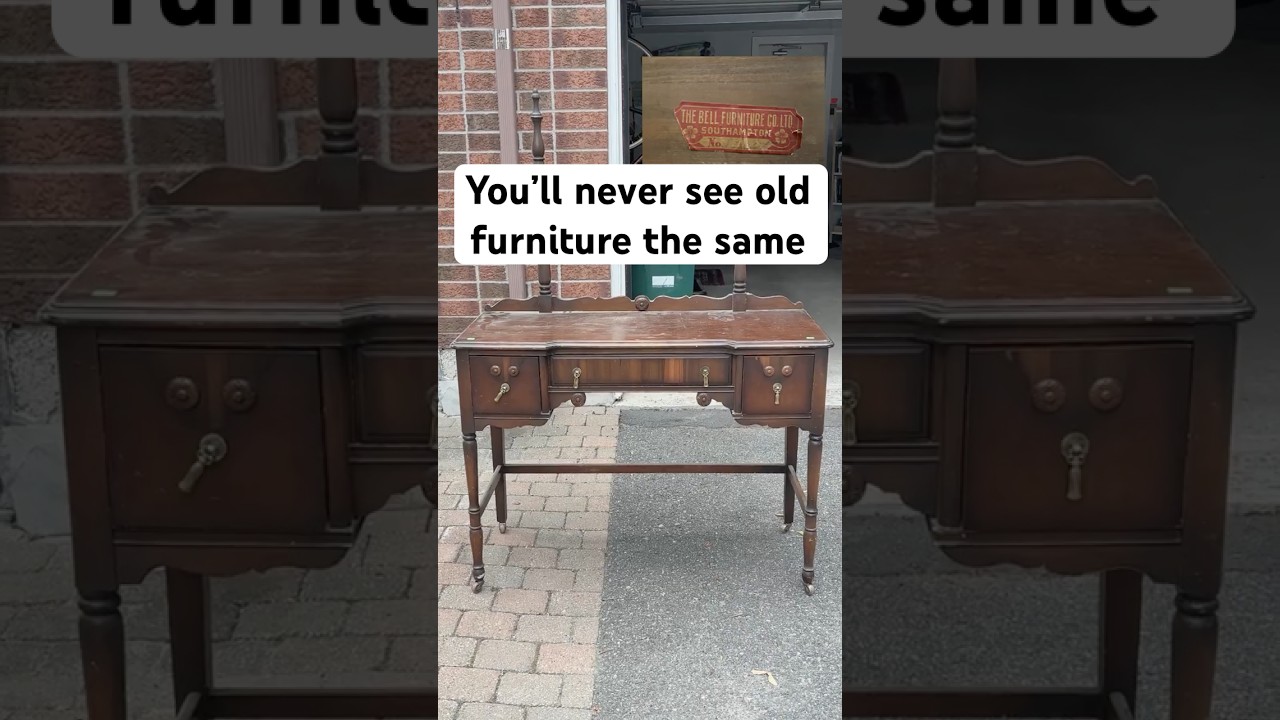 🇨🇦 Turning a Canadian vanity from the 1930s into a Luxurious Console | Walkthrough Transformation