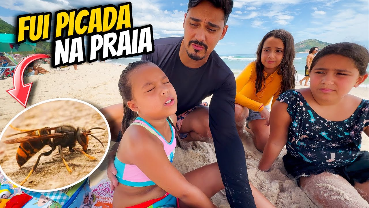 UMA VESPA ME PICOU NA PRAIA E ACABOU COM NOSSO DIA !! 😩 * ficção *