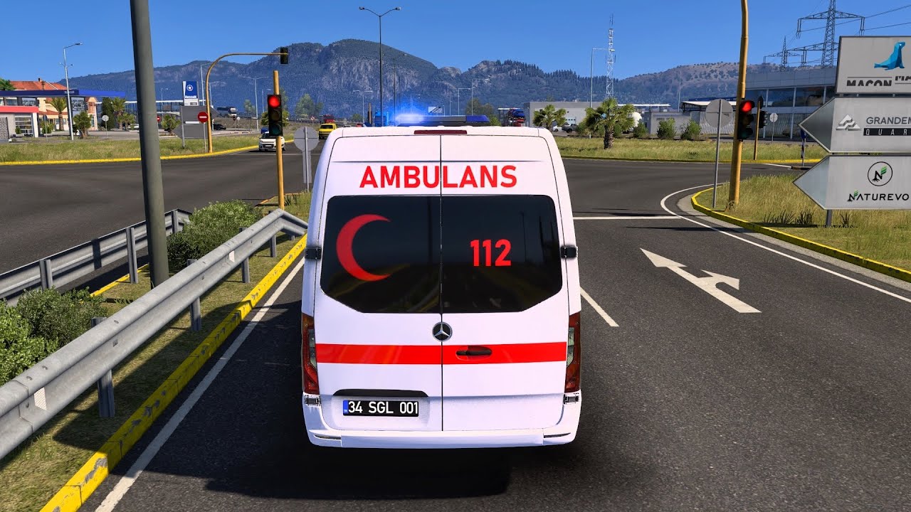 Mercedes Sprinter Ambulance | Euro Truck Simulator 2 | ETS2 1.55 Bus mods