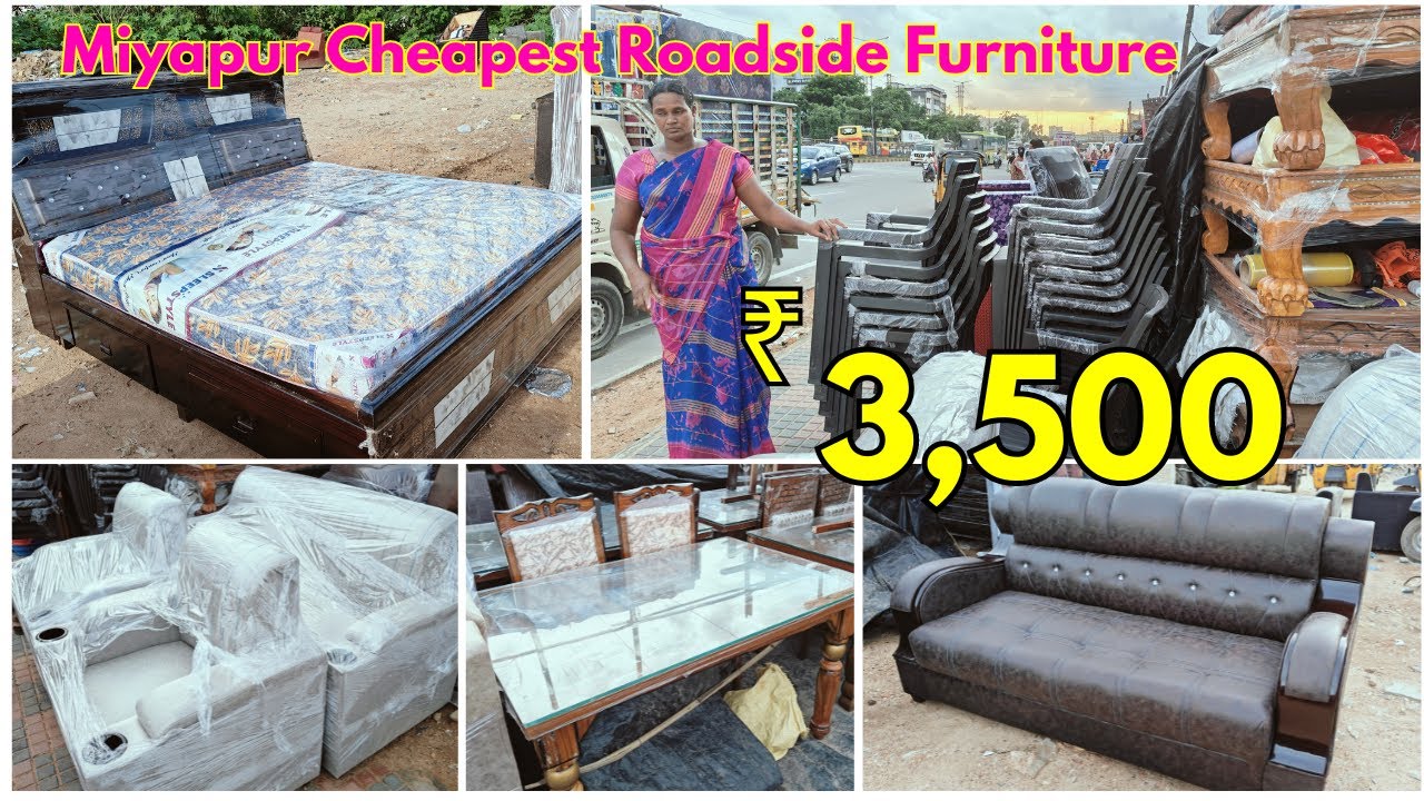miyapur roadside furniture cheap & best Prices | Hyderabad Furniture Market | Online Furniture Shop
