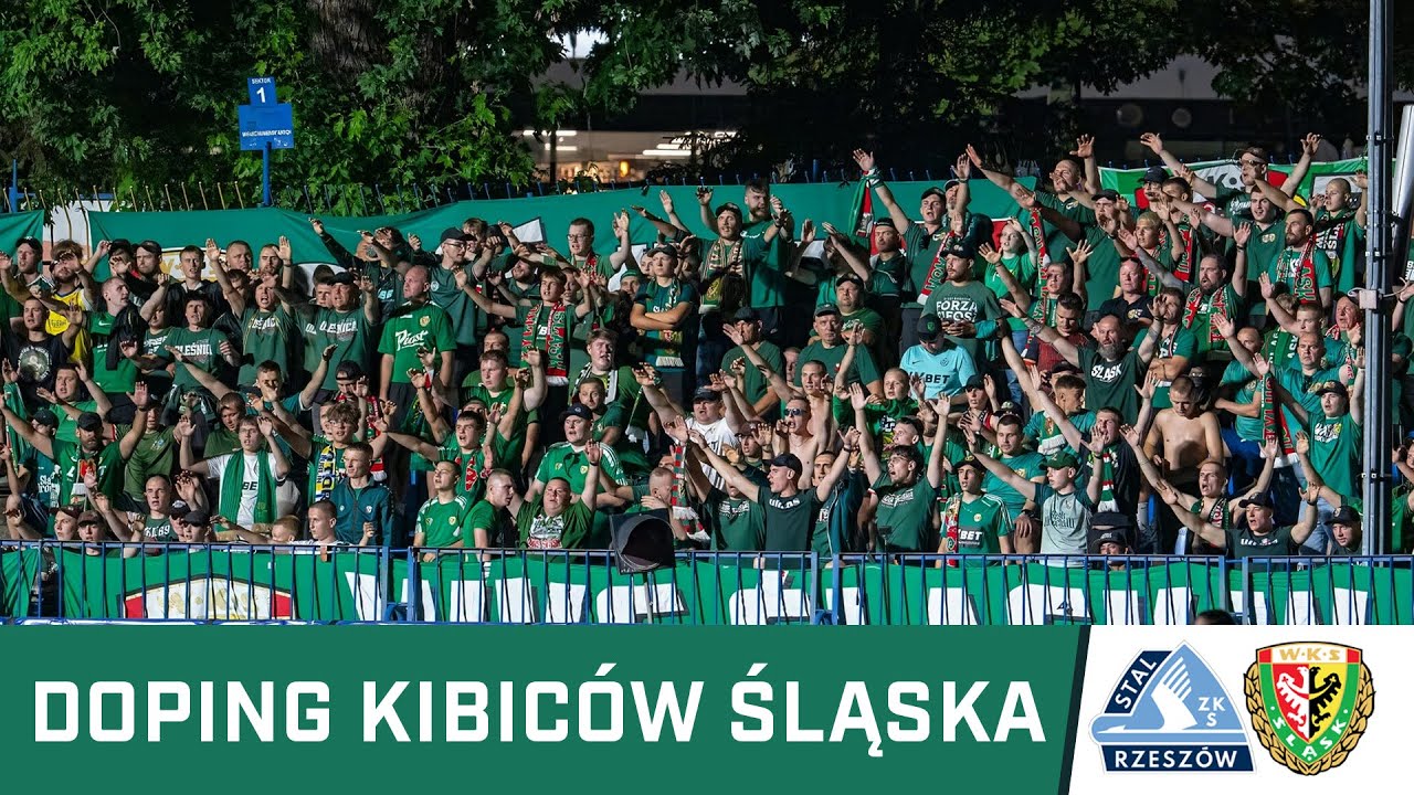 KIBICE: Doping kibiców Śląska w Rzeszowie