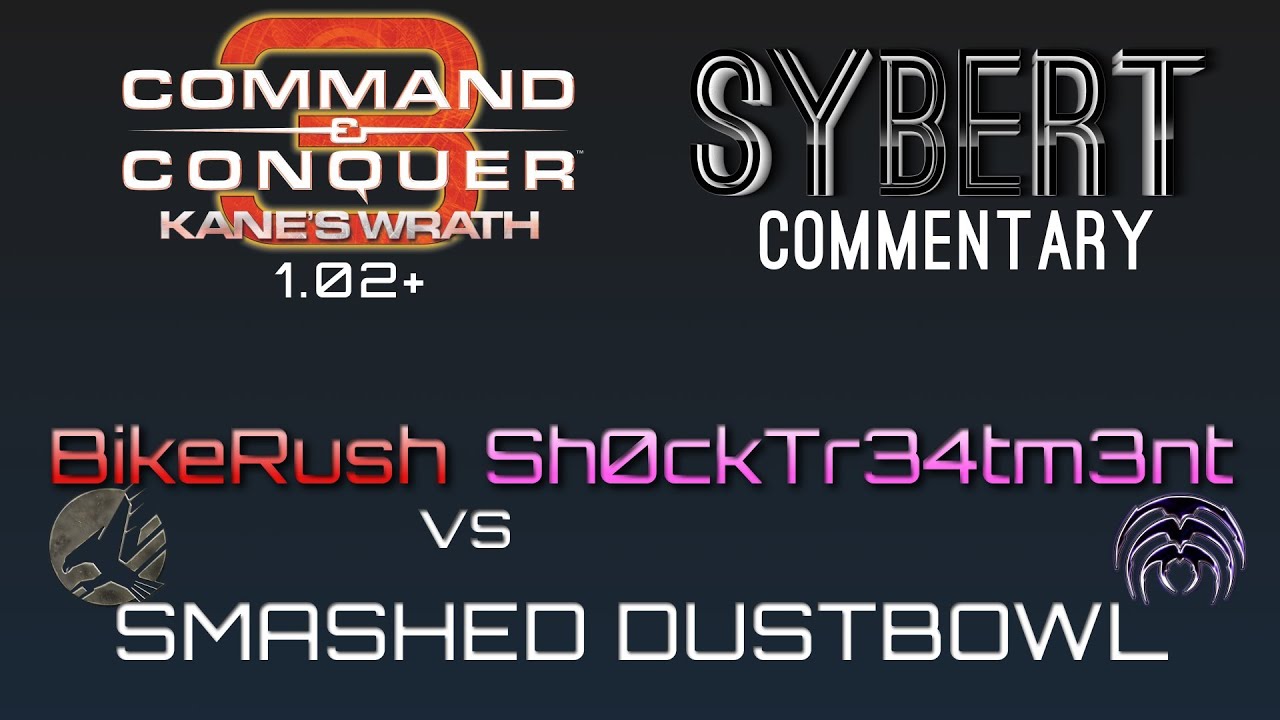 BikeRush[ST] vs Sh0ckTr34tm3nt[Scrin] - Smashed Dustbowl - Kane's Wrath(1.02+)