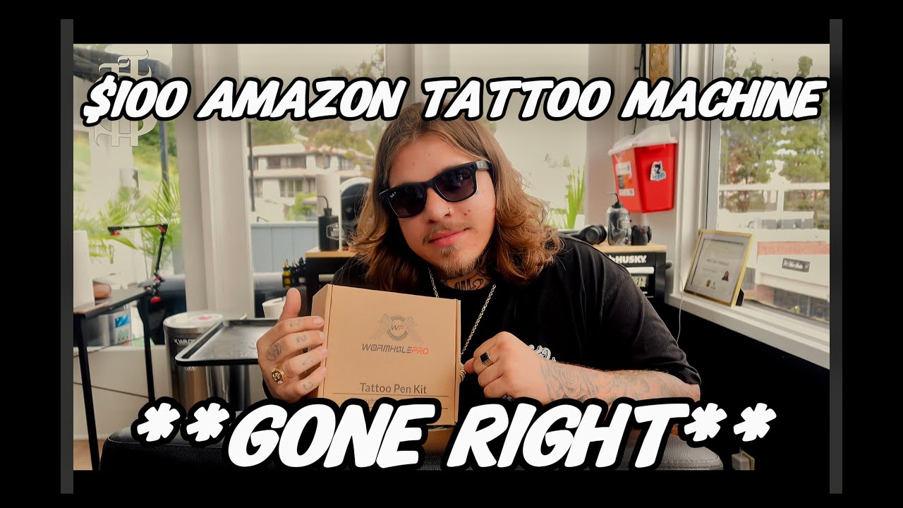 Tatting With $100 AMAZON Tattoo Machine  **GONE RIGHT**