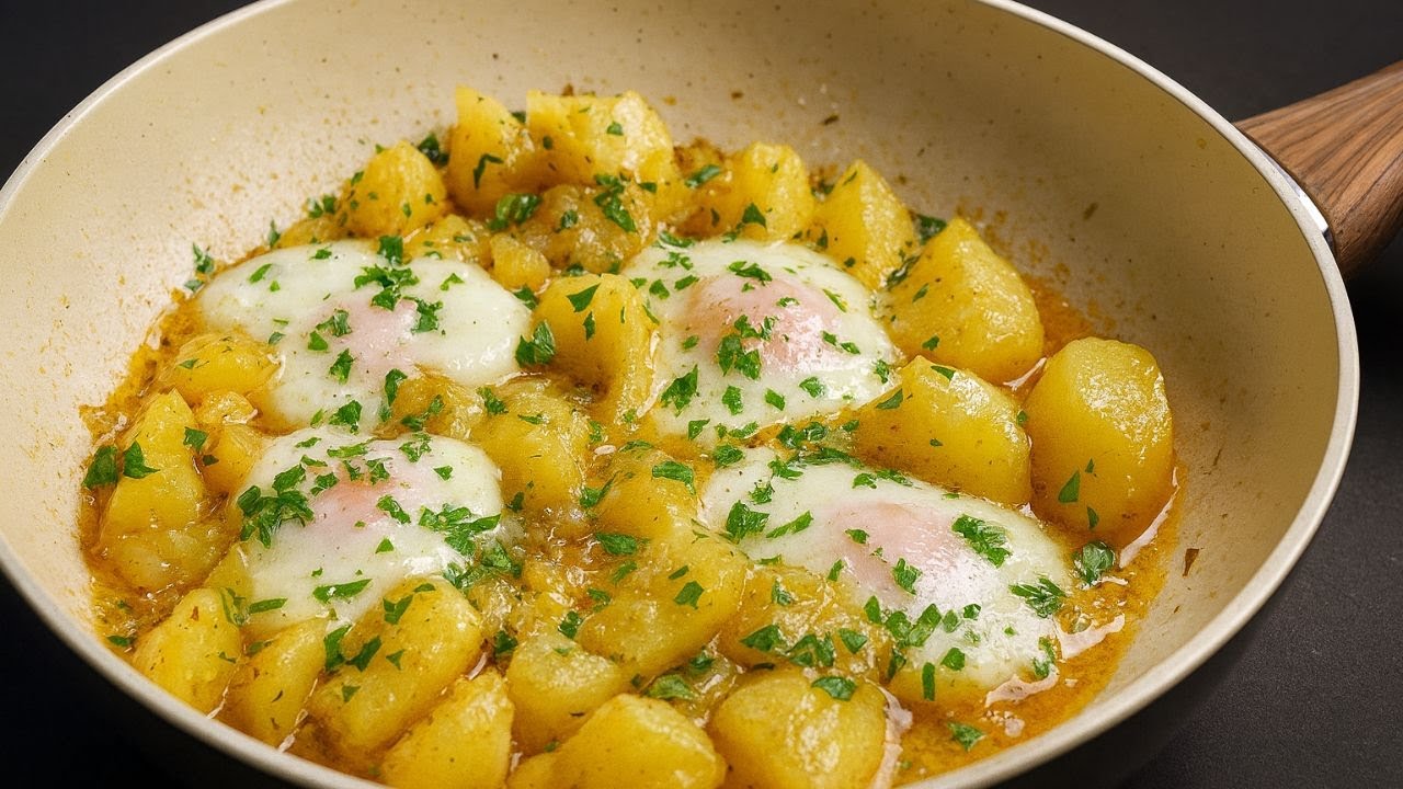 Creamy Eggs & Golden Potatoes in One Skillet  | Flayra Kitchen
