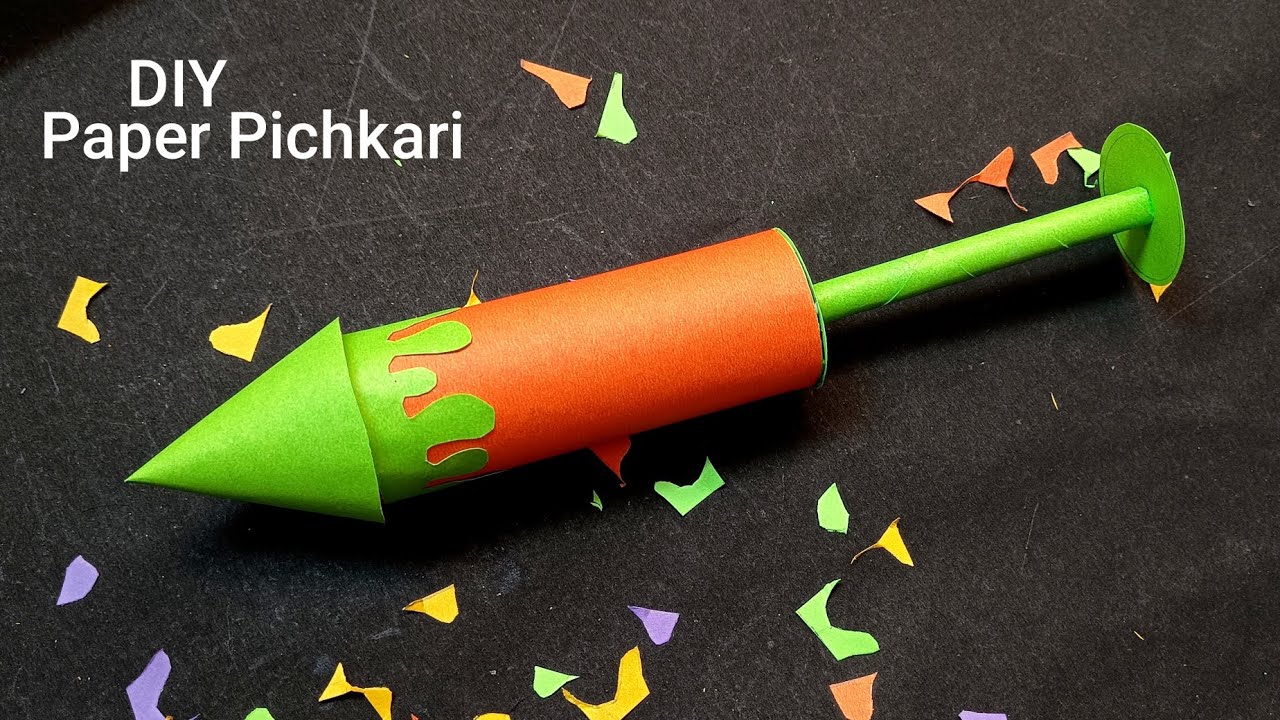 How to make Pichkari / Paper Pichkari / DIY Paper Craft / Holi paper craft