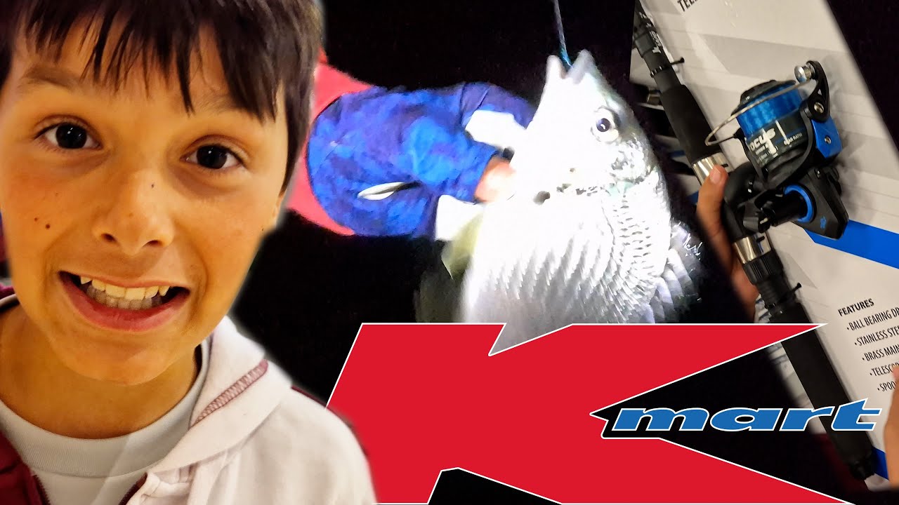 Can the cheapest $27 K-Mart telescopic fishing rod catch fish?