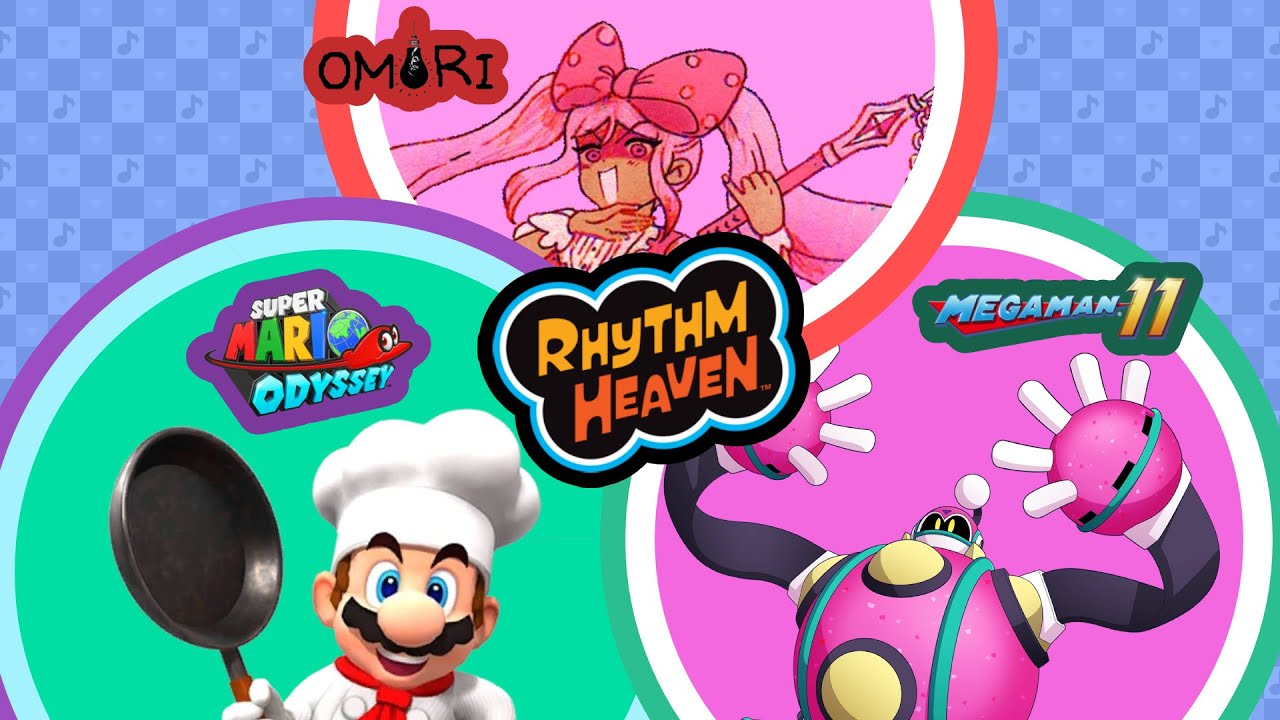 Rhythm Heaven Custom Threemix - World's End Valentine, Bounce Man Stage, Mount Volbono Town