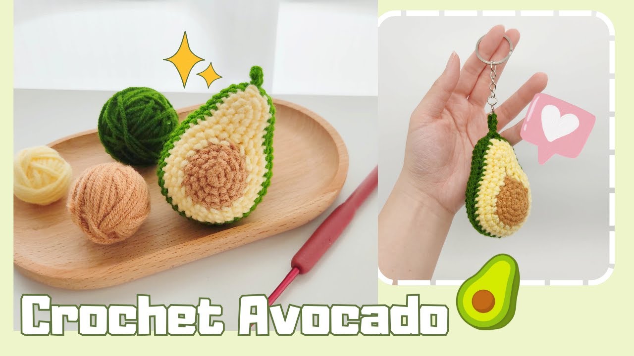 This Tiny Crochet Avocado Keychain Is Everything! 🥑💕 | Learn in 15 mins | JQ Handmade