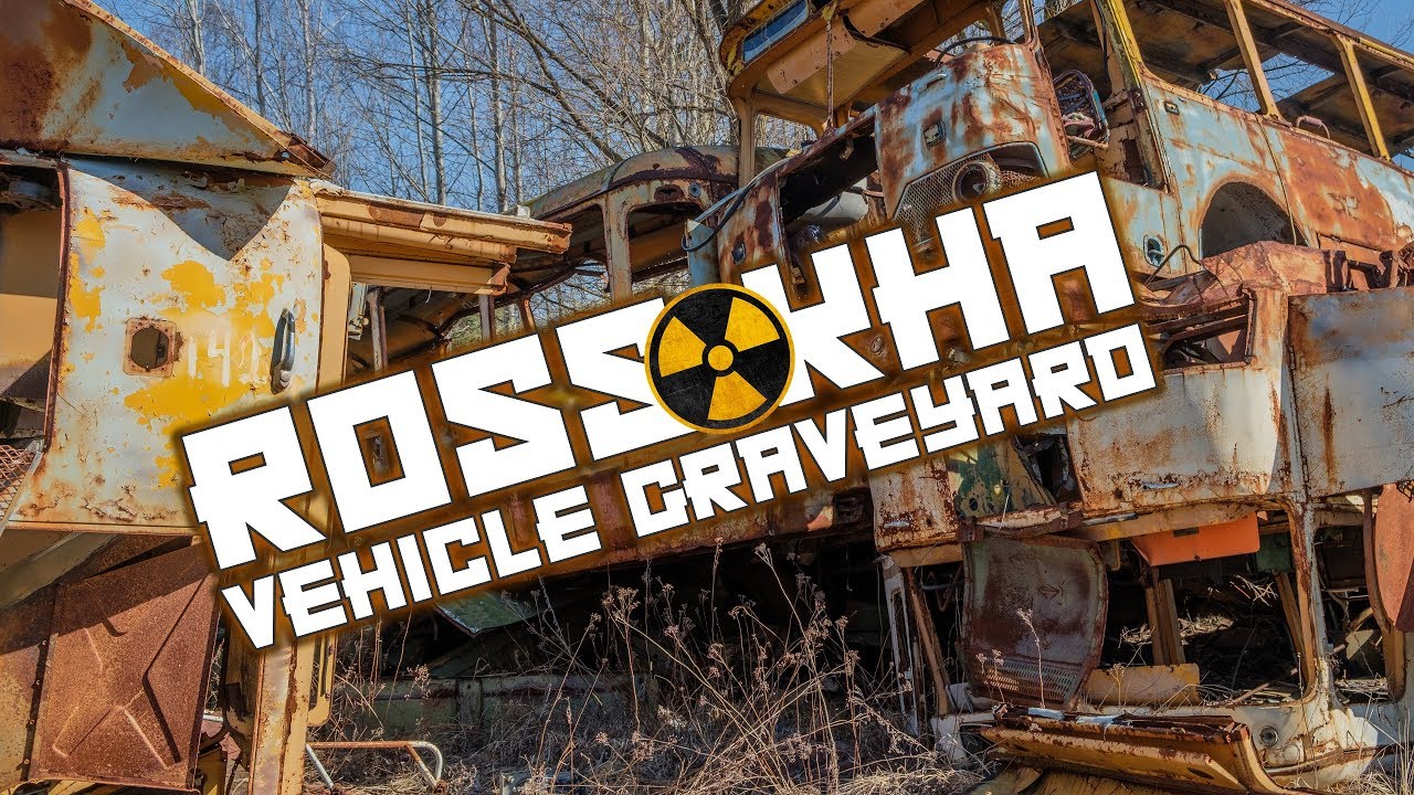 Rossokha (Россоха) Radioactive Vehicle Graveyard in Chernobyl 4K