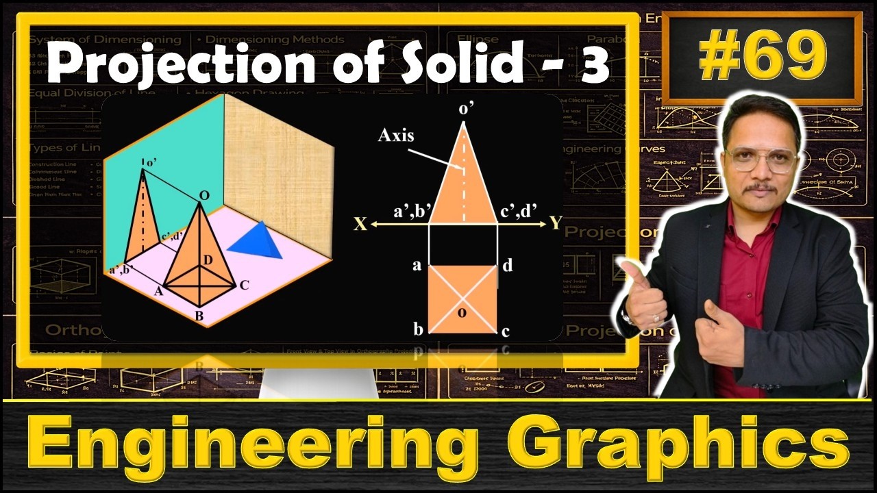 3 Projection of Solid (Basics, Drawing Process & Solved Example) Explained