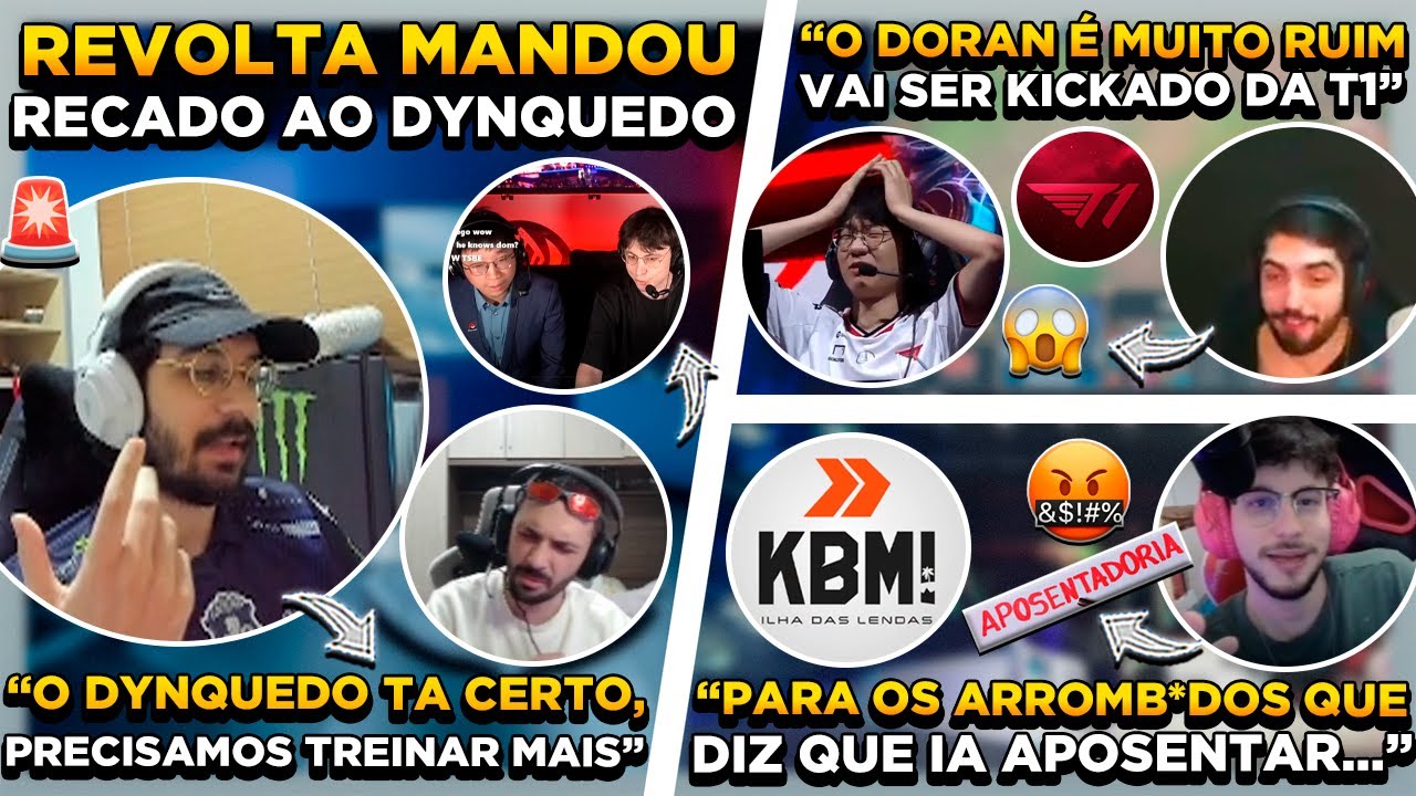REVOLTA RESPONDE DYNQUEDO ! GREVTHAR DEIXA RECADO AOS HATERS ! STREAMERS PEDEM DORAN FORA DA T1