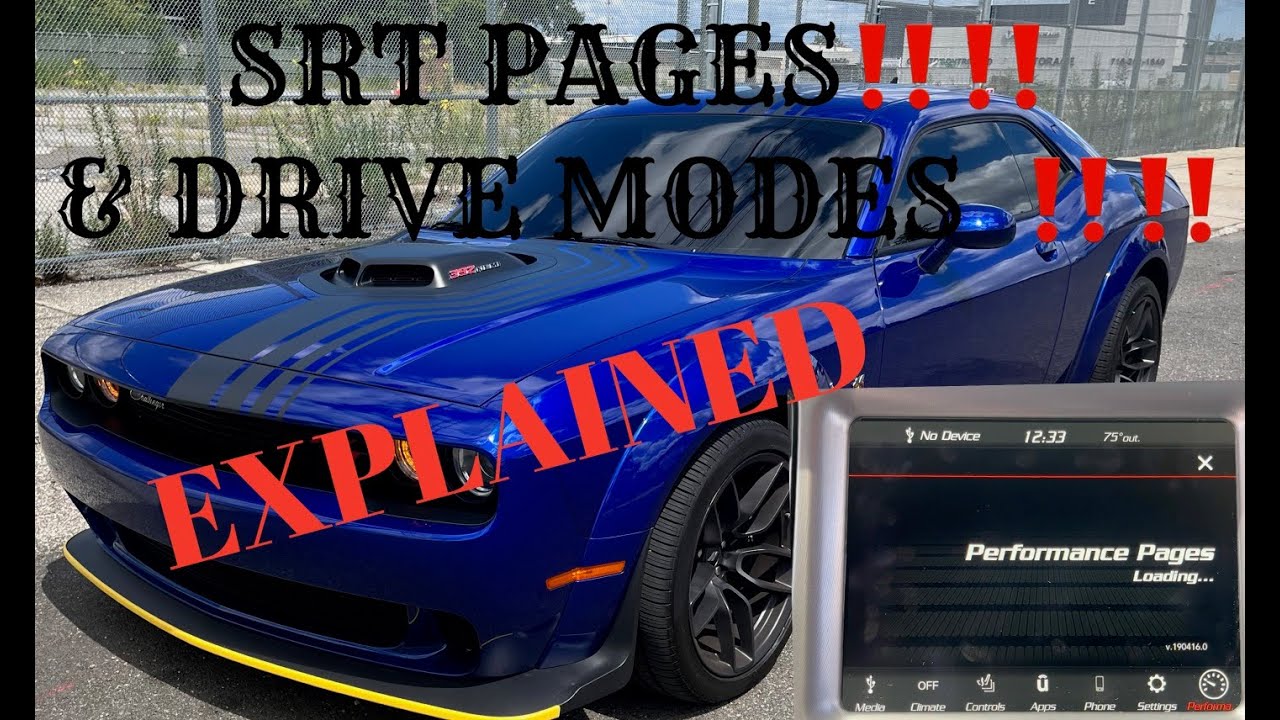 SRT PAGES AND DRIVE MODES IN MY 2022 CHALLENGER WIDEBODY SCAT PACK SHAKER