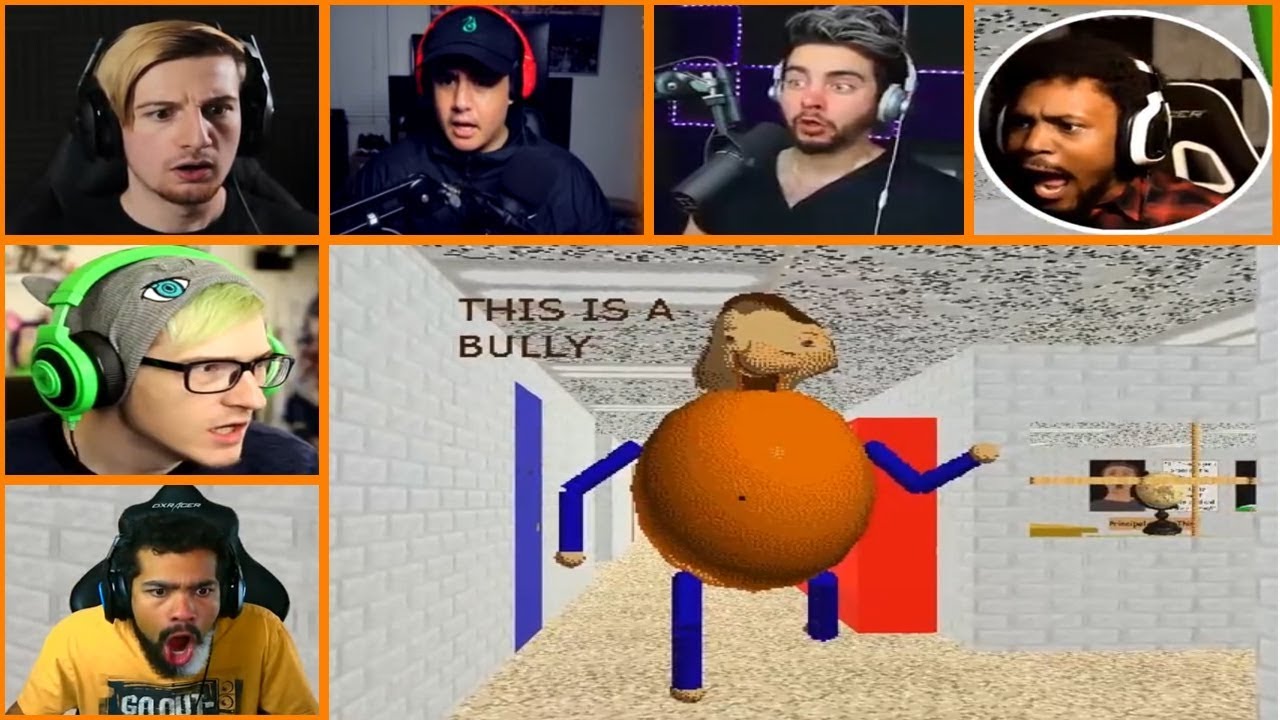 Let's Players Reaction To Meeting The Bully | Baldi's Basics In Education And Learning
