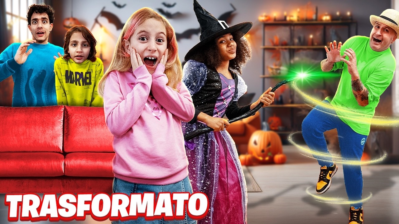 LA STREGA MISTERIOSA TRASFORMA PAPÀ SALVO INSIEME A GIORGIA E TUTTI I NOSTRI AMICI