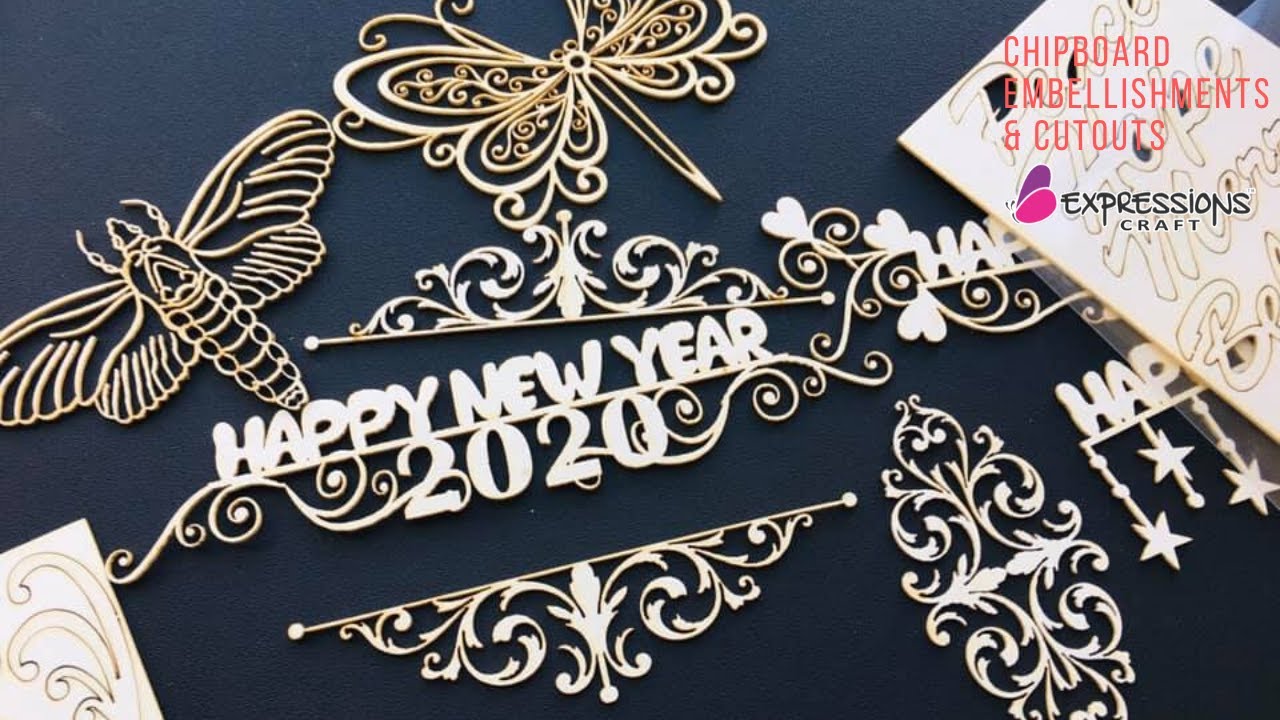 Chipboard embellishments | How to use  embellishments | DIY Embellishments | Chipboard Frames