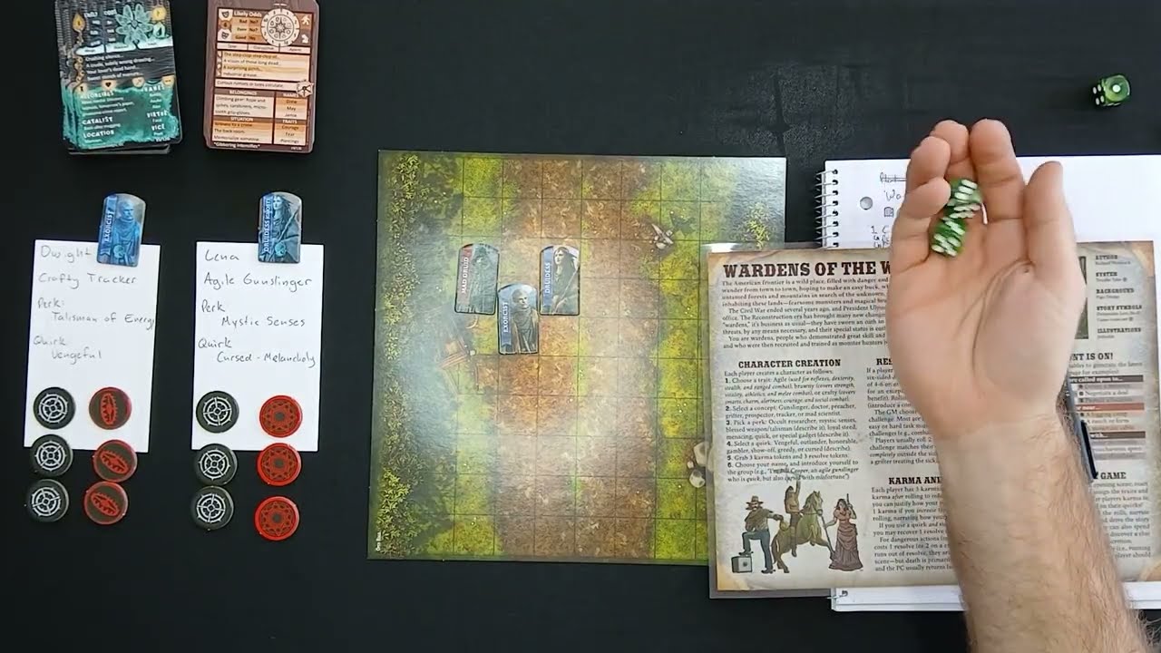 Wardens of the Weird West Solo Actual Play One-Off; Tricube Tales One-Page Micro Setting; Solo RPG!