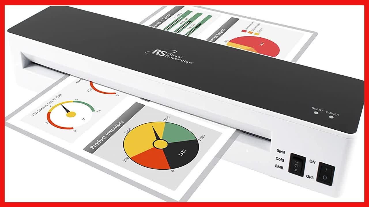 Royal Sovereign 13&rdquo; Inch 2 Roller Glass Top Pouch Laminator (IL-1326W)