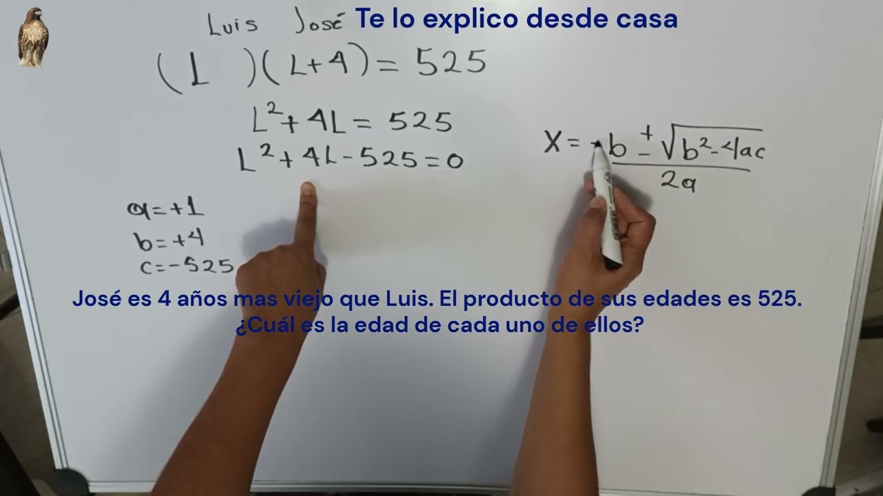 José es 4 años más viejo que Luis. El producto de sus edades es 525. Cuál es la edad de cada uno