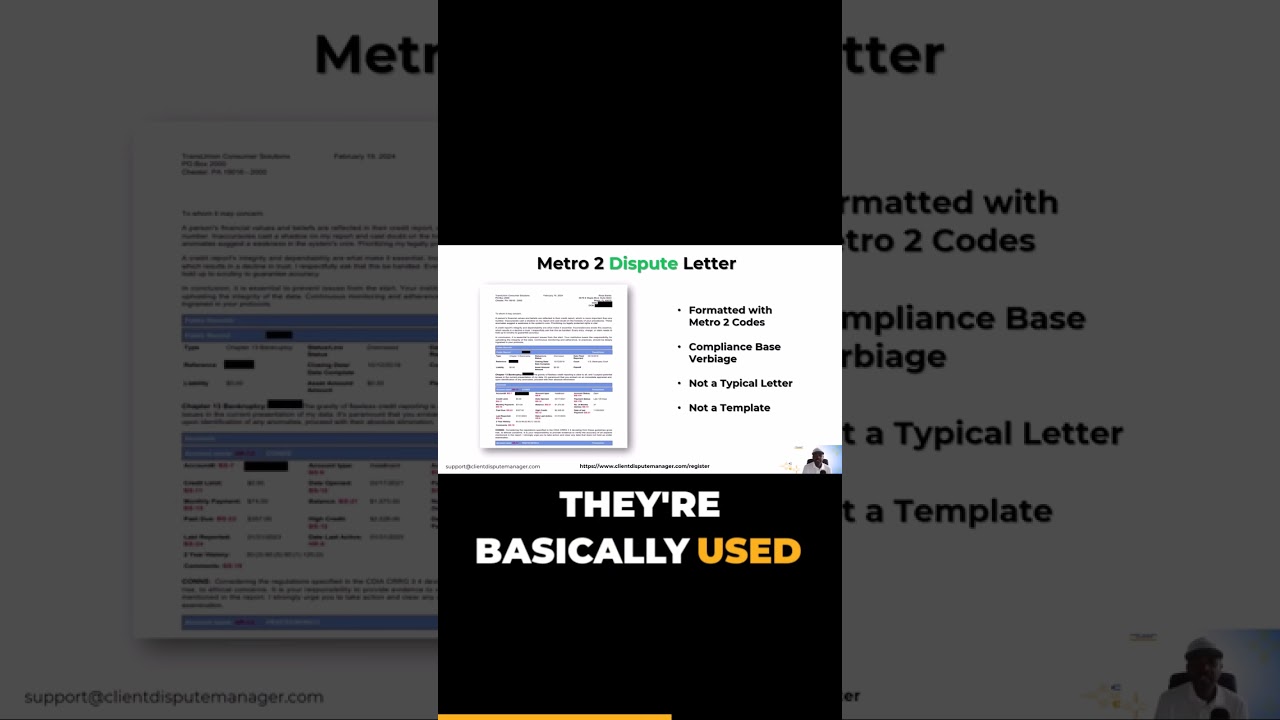 Dispute Letters: Metro 2 Dispute Letter