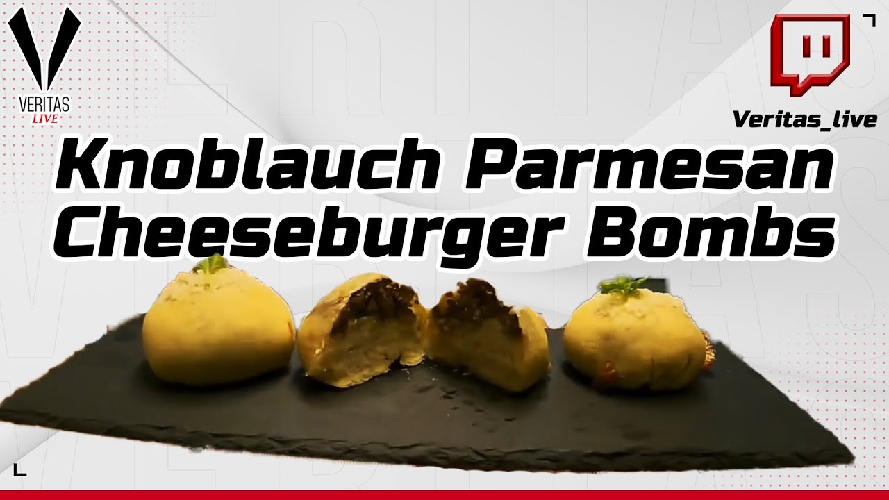 Kochen mit Veritas 👨🏼‍🍳 Knoblauch Parmesan Cheeseburger Bombs 🧄🧀💣