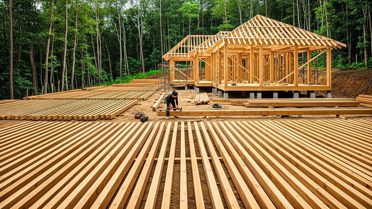 From raw wood to a mansion: Talented girl stuns all building her dream house