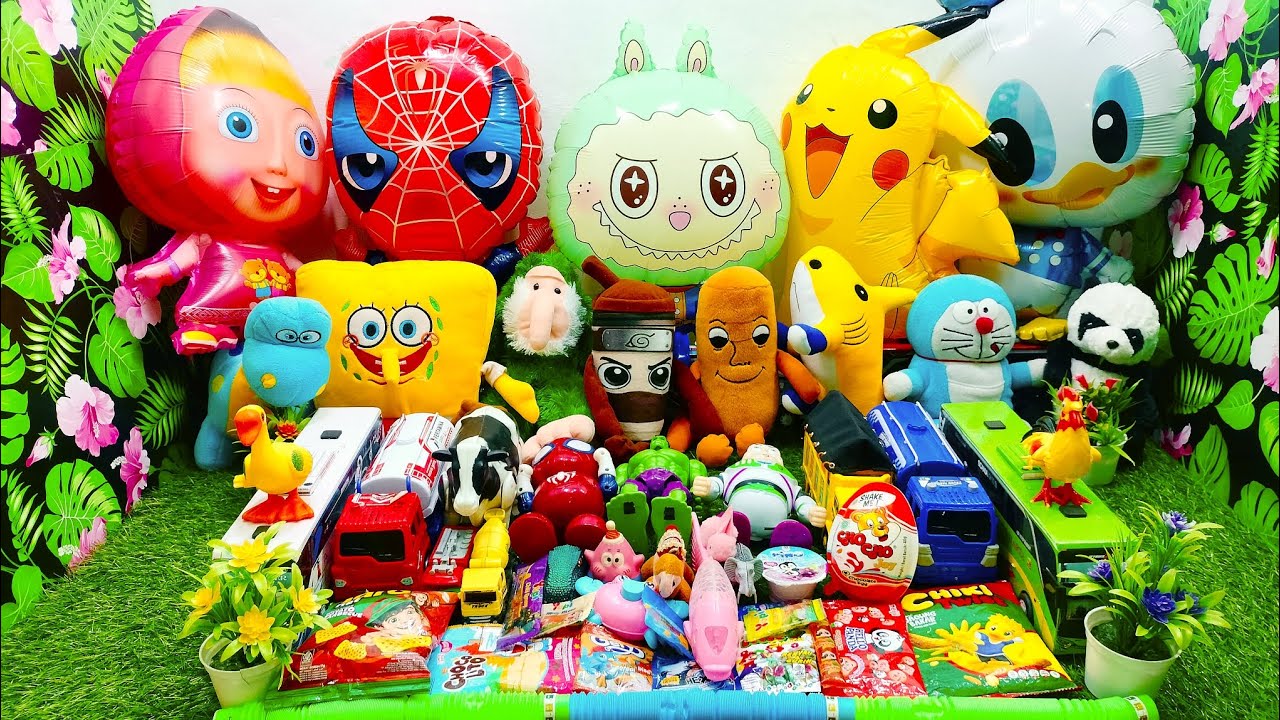 Hunting Balon Boneka Permen yupi Baby shark Marsya Upin Ipin Keropi 243