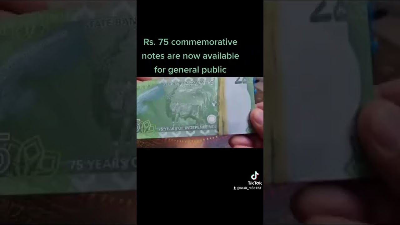 Rs. 75 commemorative notes in Pakistan