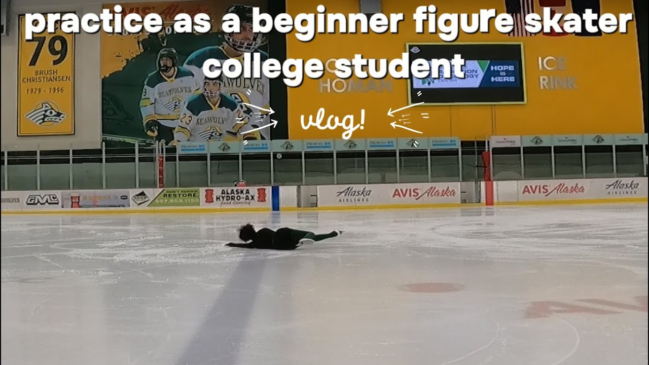 Practice vlog as a beginner figure skater at 19!