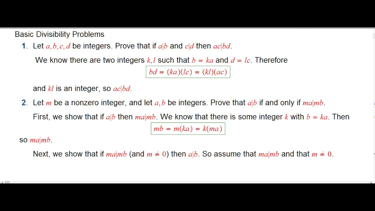 Basic Divisibility Problems