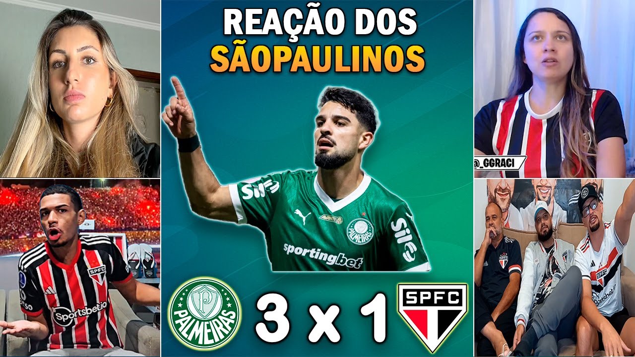 React Palmeiras 3 x 0 São Paulo - Reação das torcedoras e torcedores do São Paulo na derrota