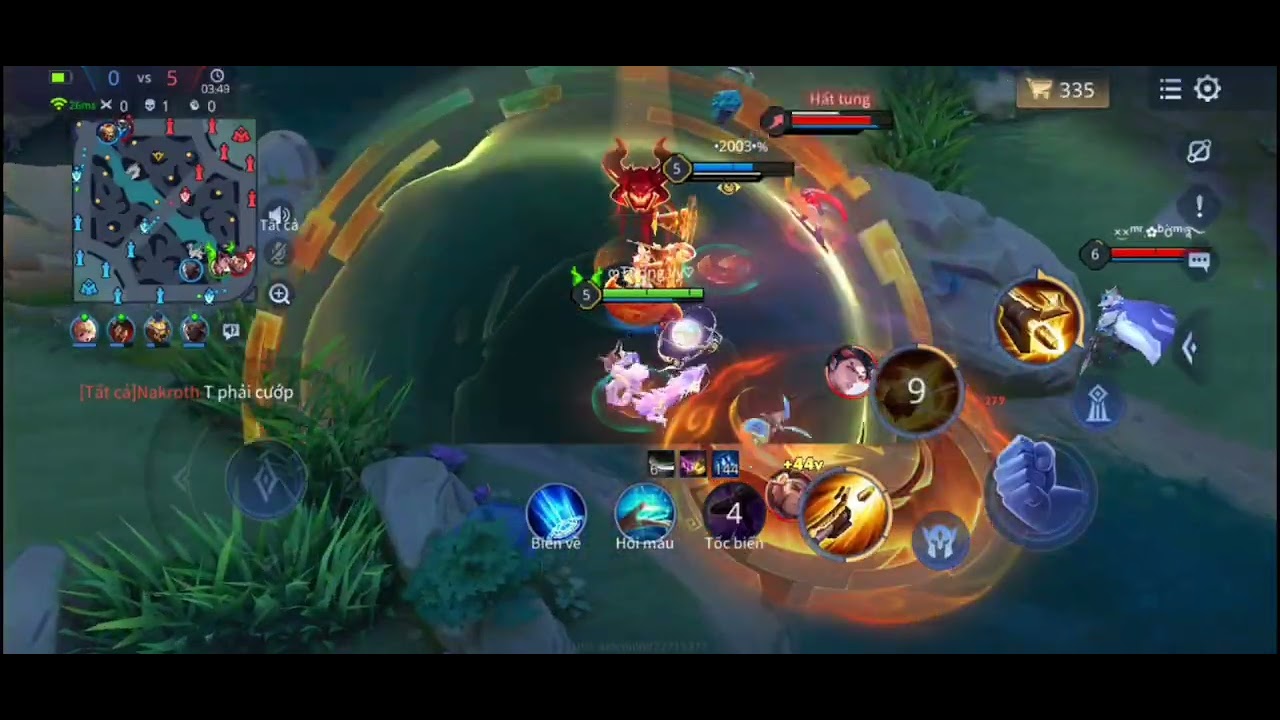 Test skin vio vọng nguyệt long cơ cùng top 1000