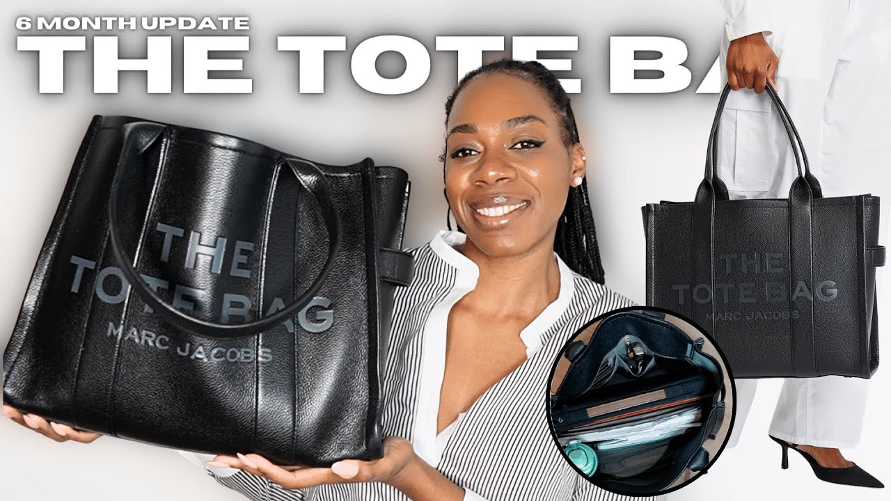 THE PERFECT WORK TOTE 😆 MARC JACOBS LARGE TOTE BAG 6 MONTH UPDATE & WHAT FITS INSIDE!?