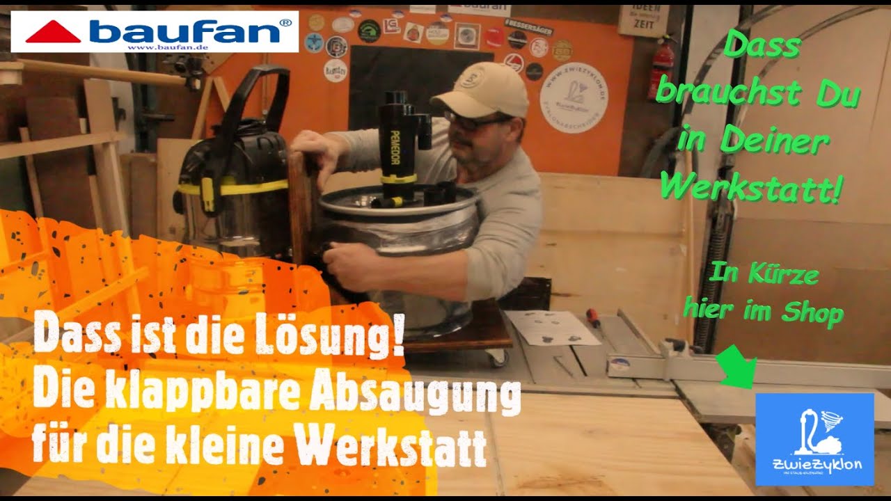 Die Lösung für die kleine Werkstatt Prototyp klappbare Absaugung Mobile suction @LetsPfusch