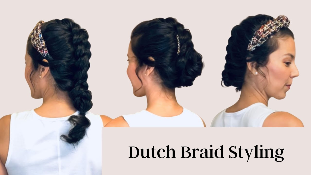 4 Dutch Braid Hairstyles |  Curly Hair Styling Tutorial