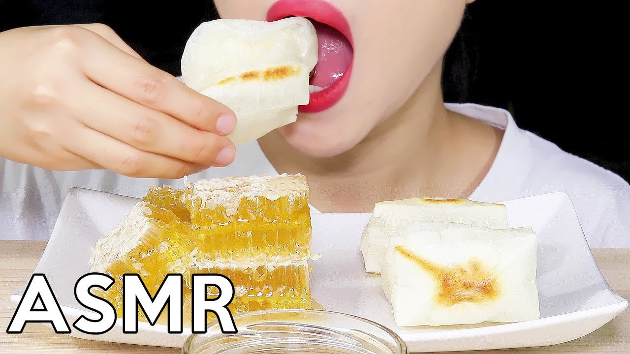 ASMR KIRIMOCHI & HONEYCOMB 키리모찌&벌집꿀 리얼사운드 먹방 Eating Sounds