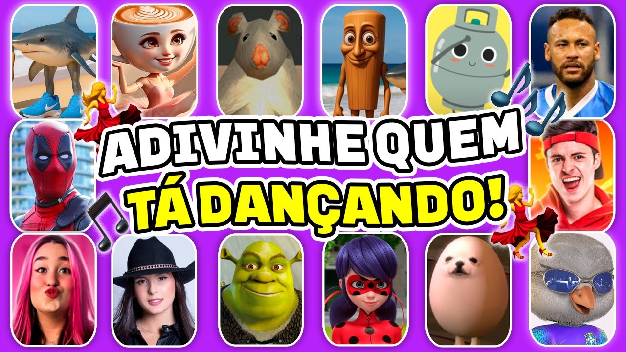 ADIVINHE QUEM TÁ DANÇANDO!💃🎵 BALLERINA CAPPUCCINA, Tung Tung Sahur, Tralalero Tralala, Rato Milton